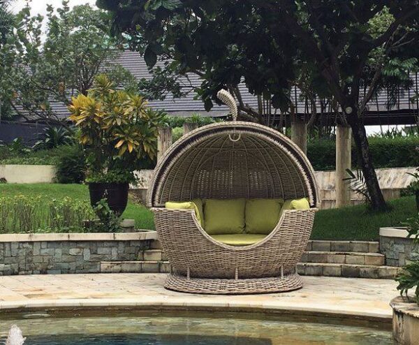 Handmade Rattan Outdoor Bed - Image 9