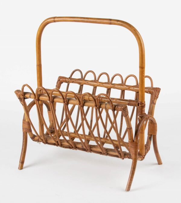 Handmade Rattan Magazine Rack - Image 2
