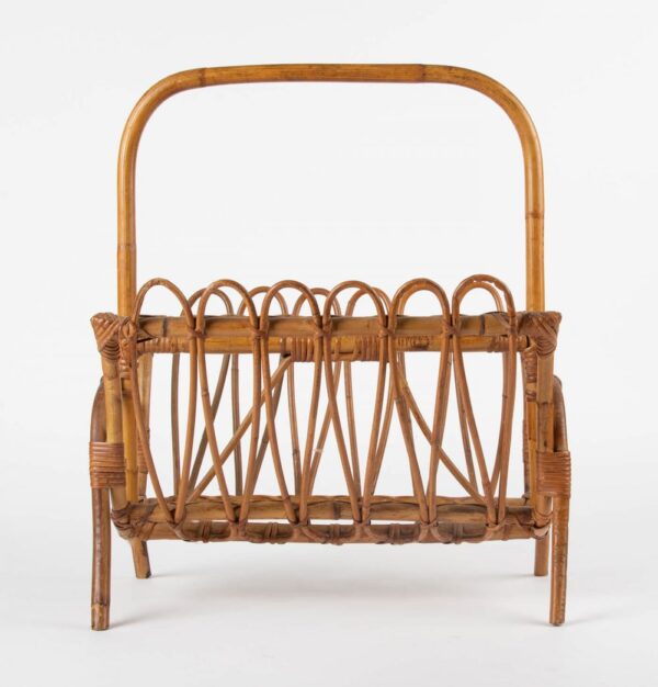 Handmade Rattan Magazine Rack - Image 3