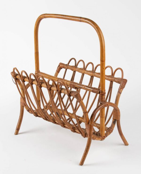 Handmade Rattan Magazine Rack - Image 4
