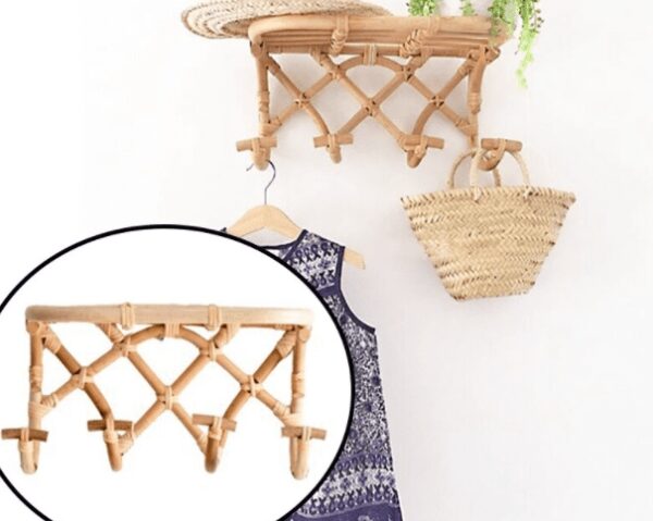 Handmade Rattan Wall Hooks - Image 3
