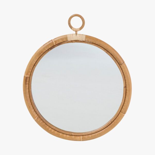 Handmade Rattan Mirror | Rattan Round Mirror - Image 3