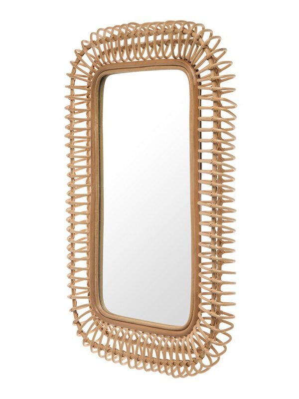 Handmade Rattan Mirror | Rattan Rectangle Mirror - Image 3