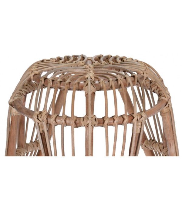 Handmade Rattan Stool - Image 2