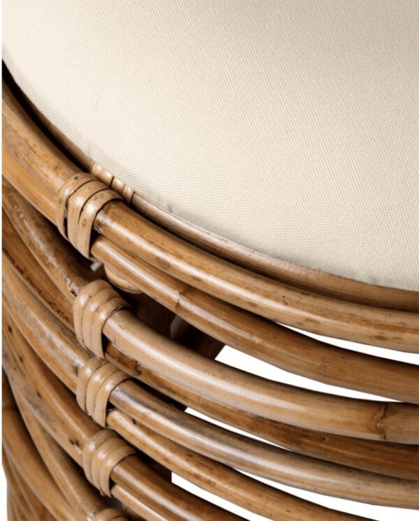 Handmade Rattan Stool - Image 2