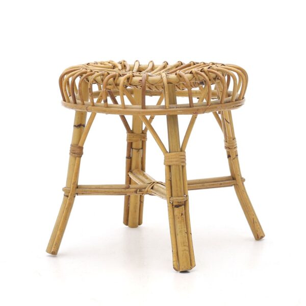 Handmade Rattan Stool - Image 3