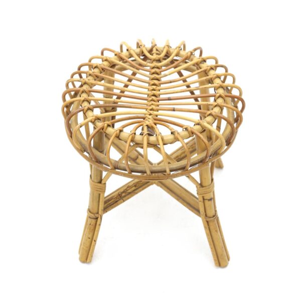 Handmade Rattan Stool - Image 6