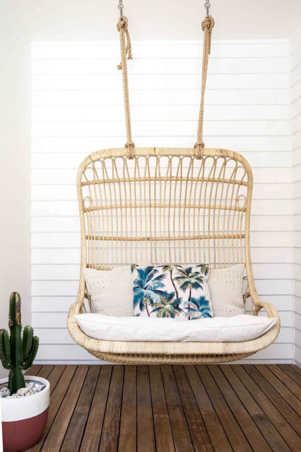 Handmade Rattan Double Swing