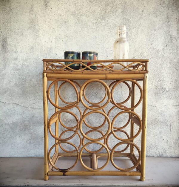 Handmade Rattan Wine Rack