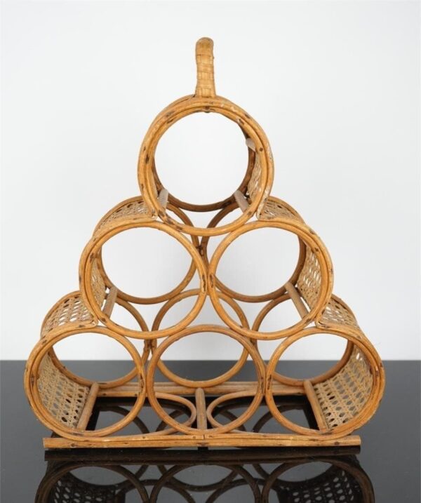 Handmade Rattan Wine Rack - Image 2