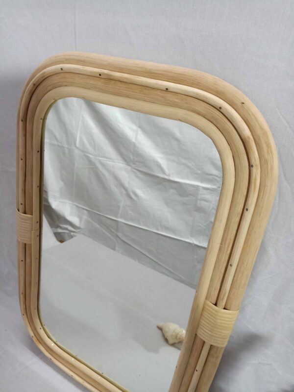 Handmade Cane Mirror | Rattan Rectangle Mirror - Image 10